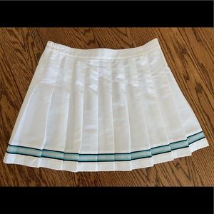 Tail Womens size 12 Vintage pleated tennis golf skirt white turquoise black